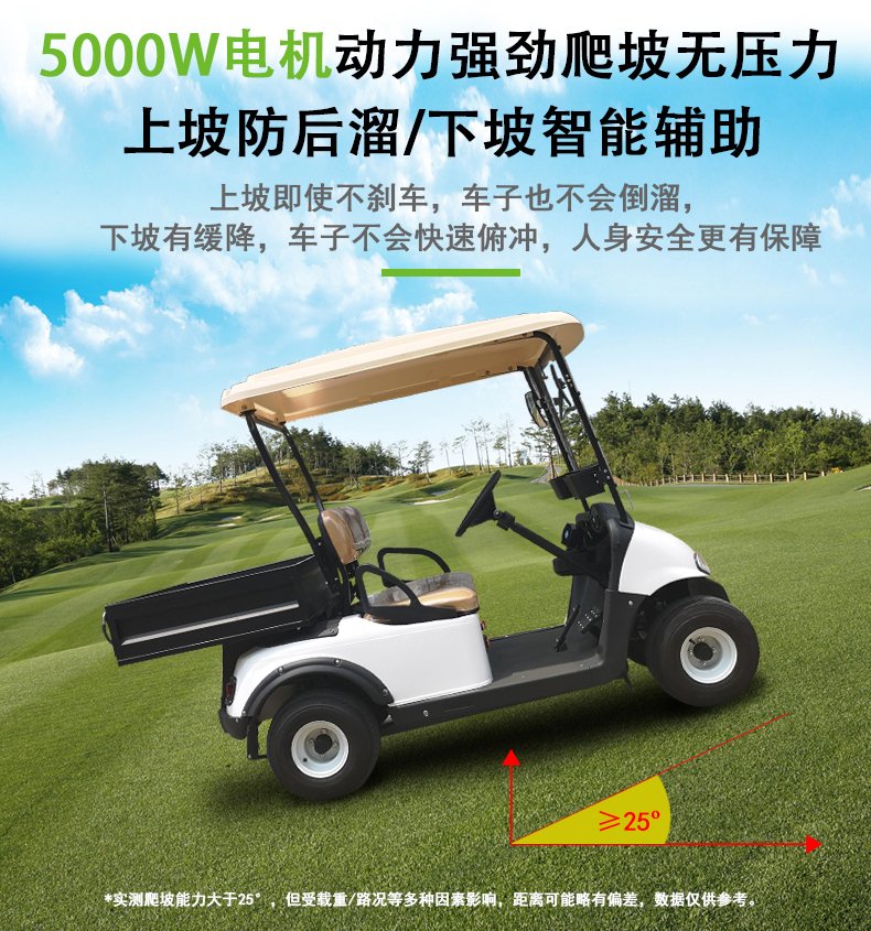 G2-1電動高爾夫觀光車看房四輪巡邏車電瓶貨運載(圖3)